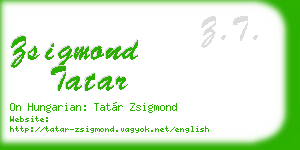 zsigmond tatar business card